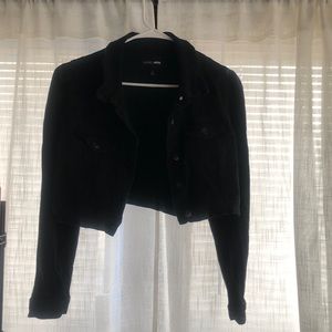 Black Crop Jean Jacket